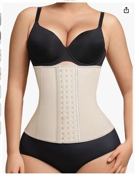 Lover-Beauty nude color waist trainer with boning Size Large New with tag